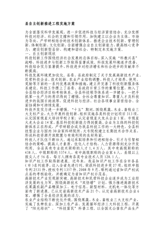县自主创新推进工程实施方案