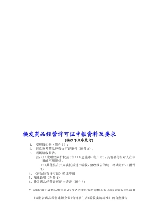 换发药品经营许可证申报资料及要求--一、换证申请报告