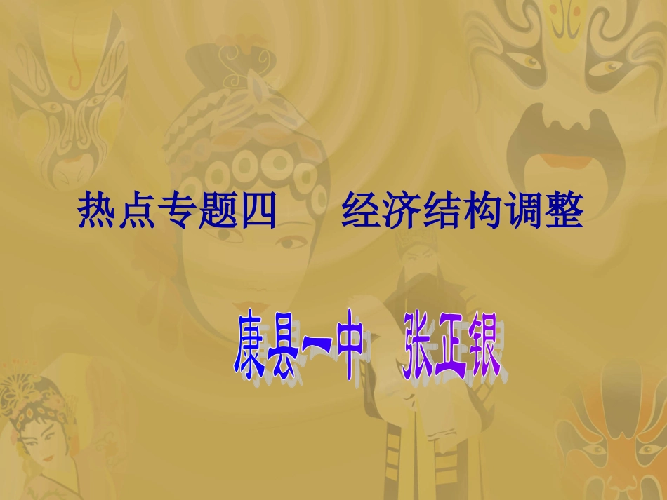 热点专题四--经济结构调整_第1页