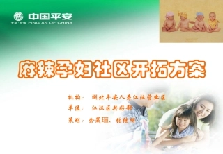 保险公司超级麻辣孕妇-社区开拓方案
