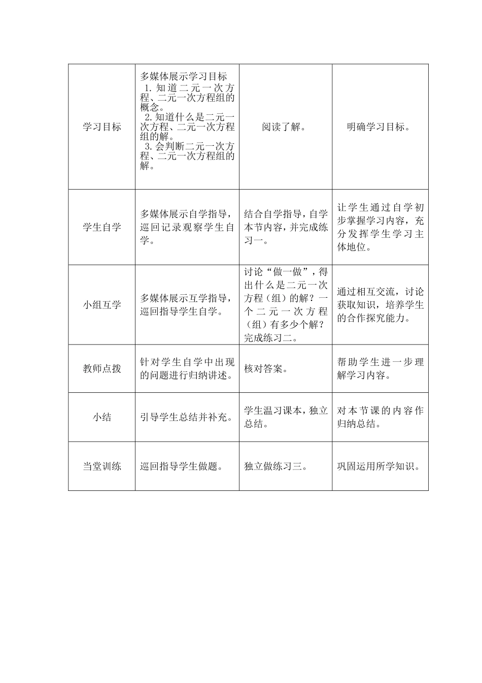 5.1认识二元一次方程组(教学设计)_第2页