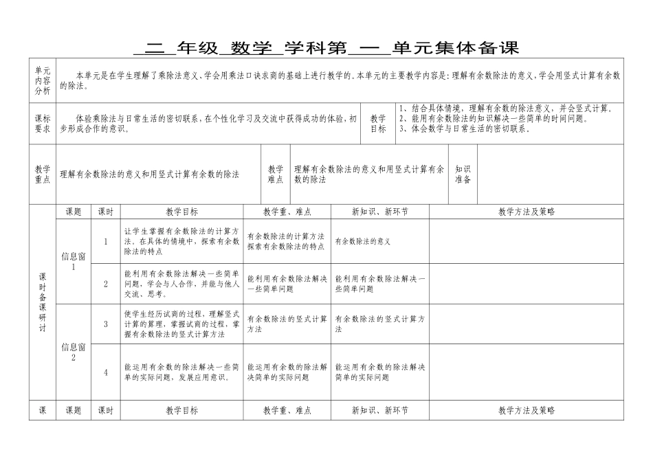 2年级数学第1单元集体备课_第1页