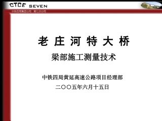 特大桥梁部施工测量技术PPT