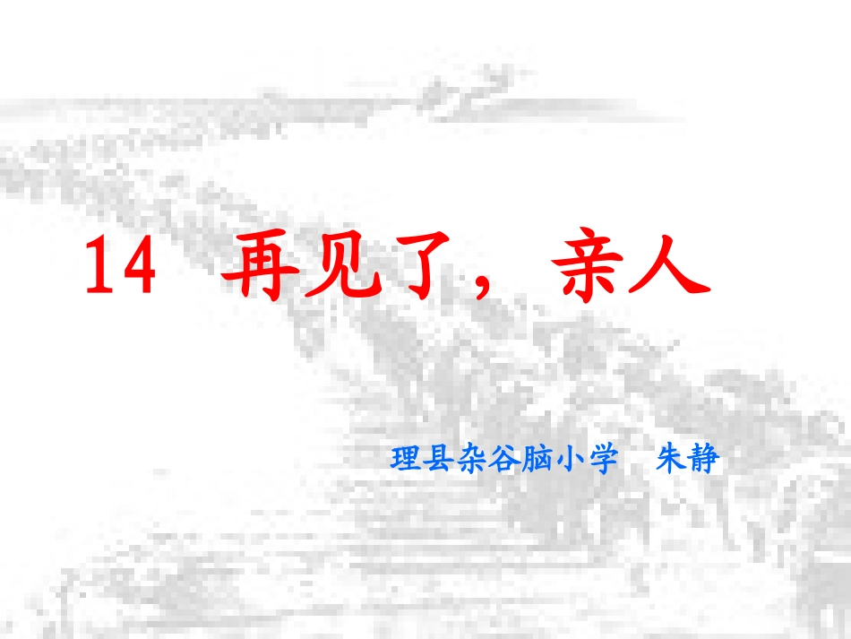 14再见了亲人课件_第1页