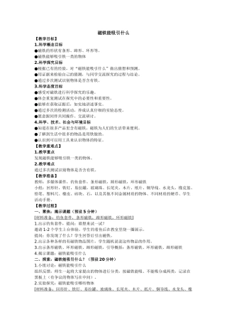 二年级下册1磁铁能吸引什么教案