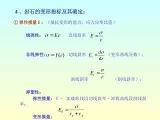 岩石的强度和变形特性
