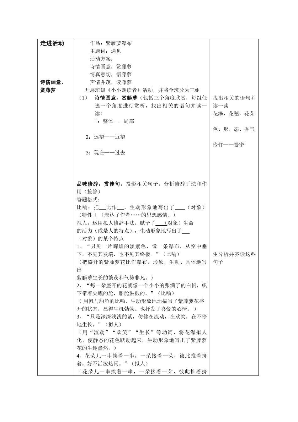 (部编)初中语文人教2011课标版七年级下册人教版七年级(下)第五单元-《17.紫藤萝瀑布》_第2页