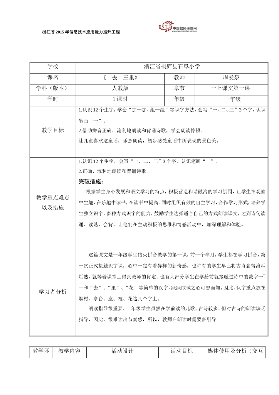 个人研修计划zaq_第1页