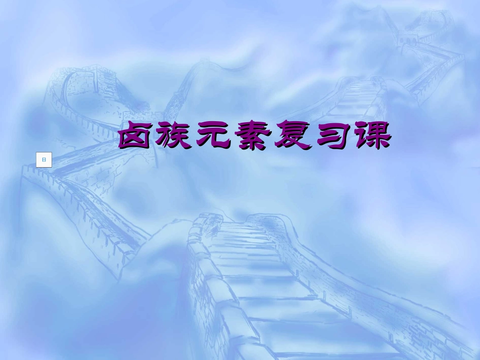 精品课件卤素复习_第1页