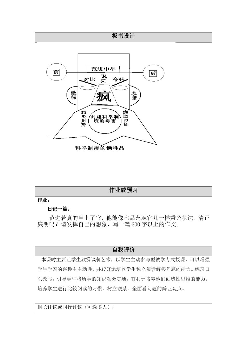 教学设计(教案)模板范进中举_第3页
