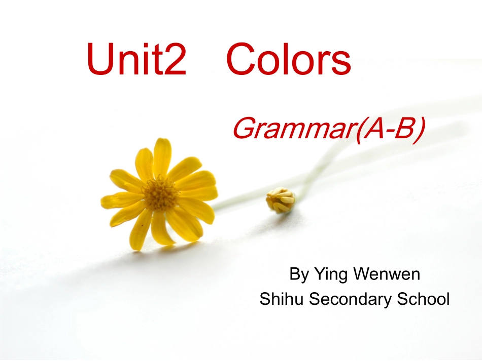 牛津英语9A-Unit2-Colors-Grammar_第1页