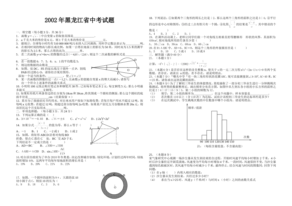 2002年数学中考_第1页