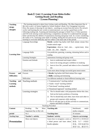 Unit2LearningfromHelenKeller教案