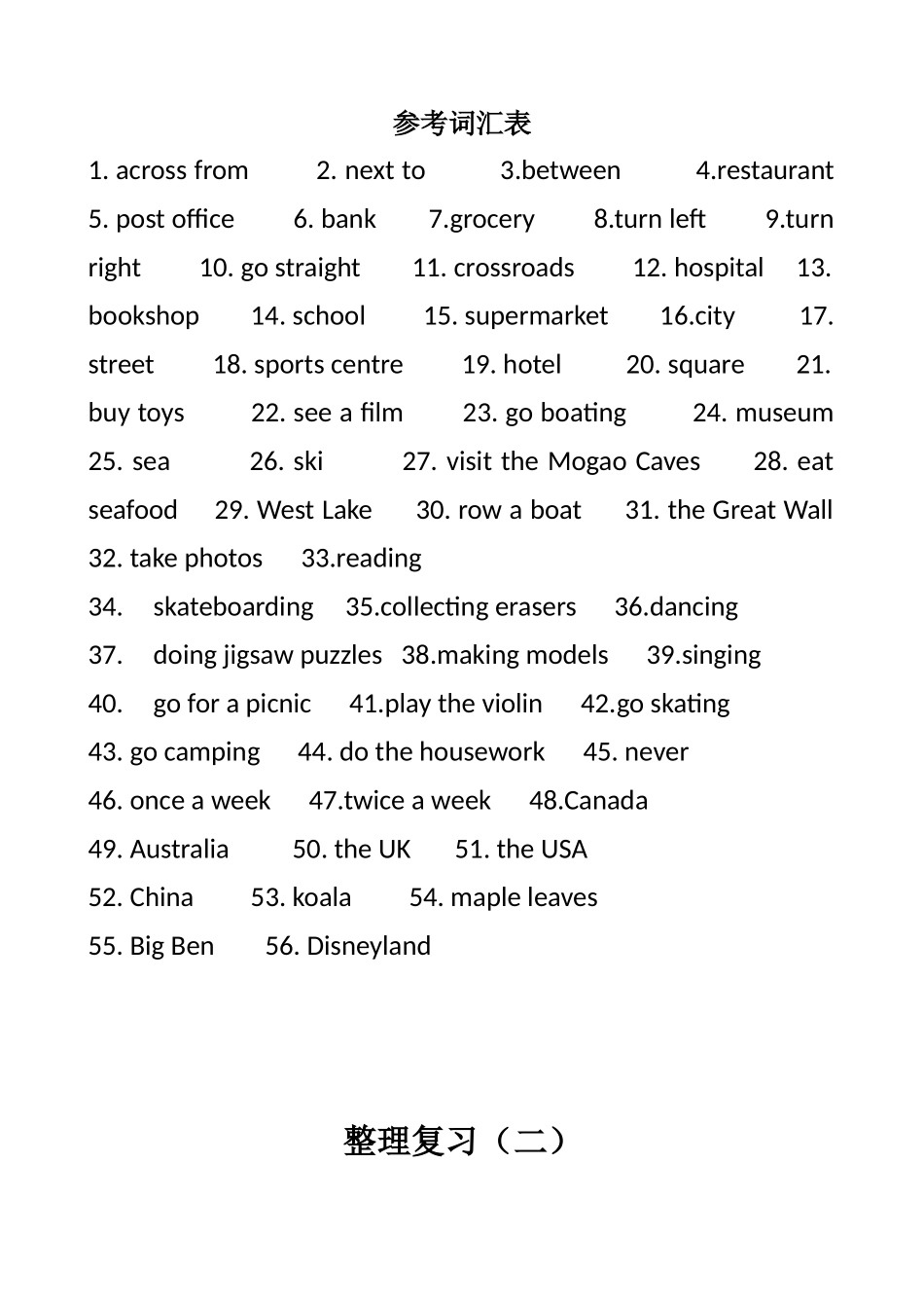 2018春半期词汇复习_第3页