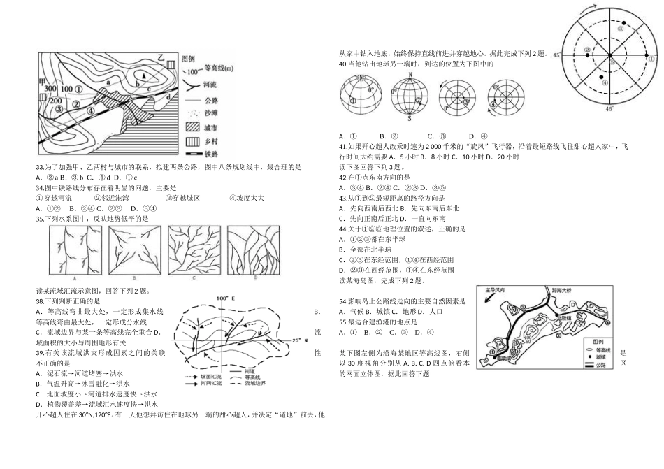 等高线练习2_第2页