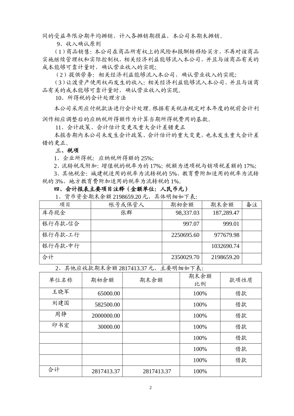 20141031会计报表附注_第2页