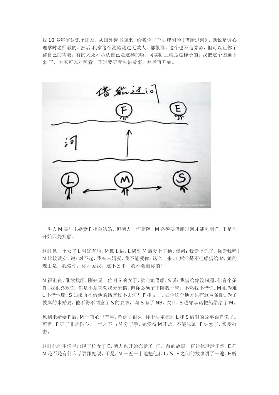 借船过河：一个据说能看穿你的人性和欲望的心理测试_第1页