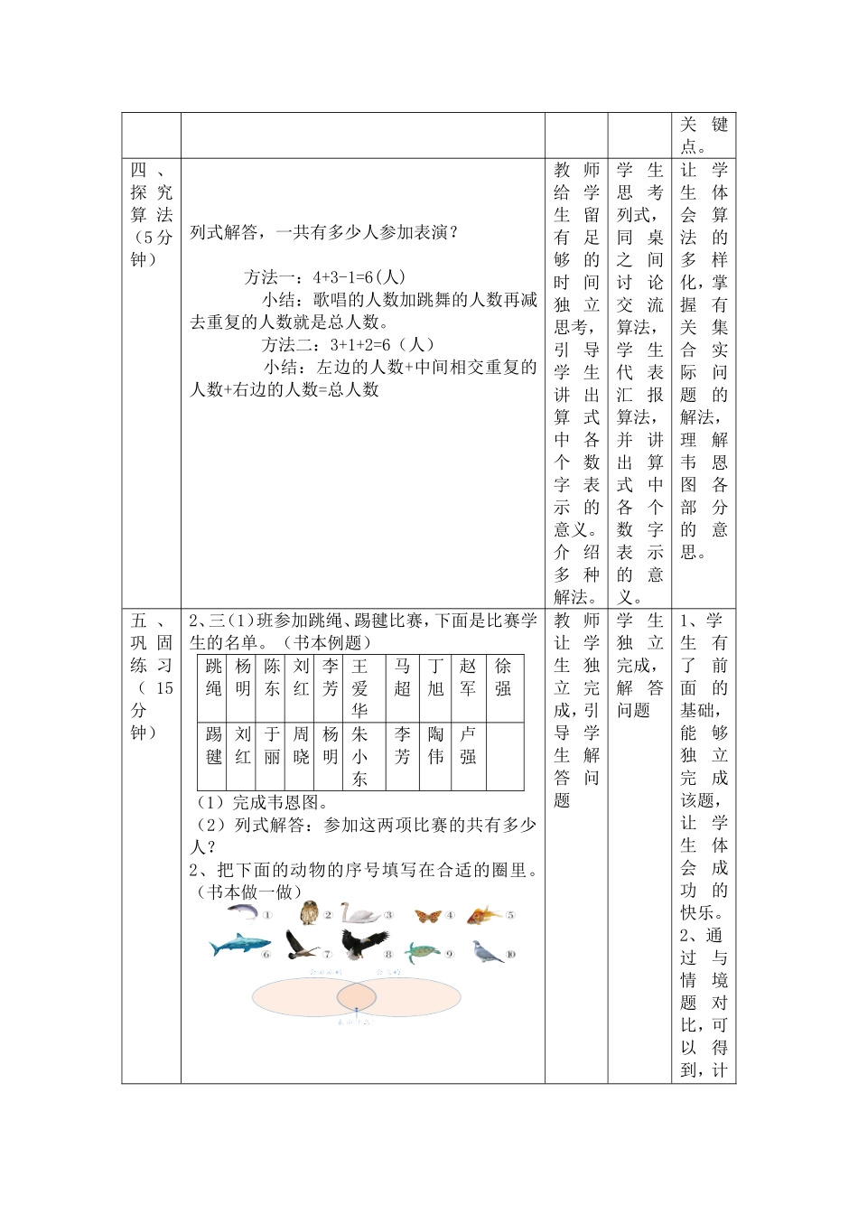 人教2011版小学数学三年级人教版三年级数学上册数学广角——集合_第3页