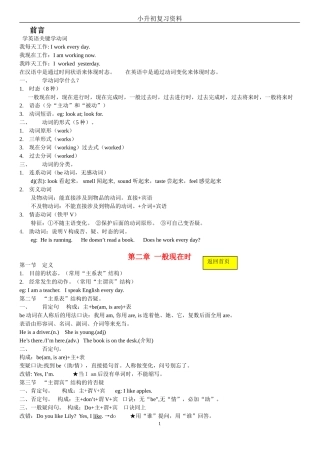 小升初英语复习资料