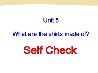X九(全)Unit5SelfCheck