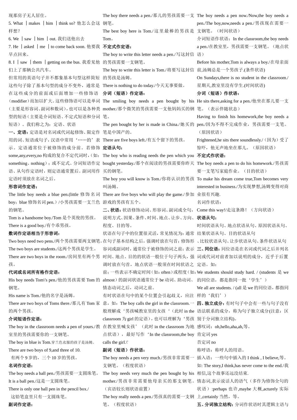 高中英语句子成分_第2页