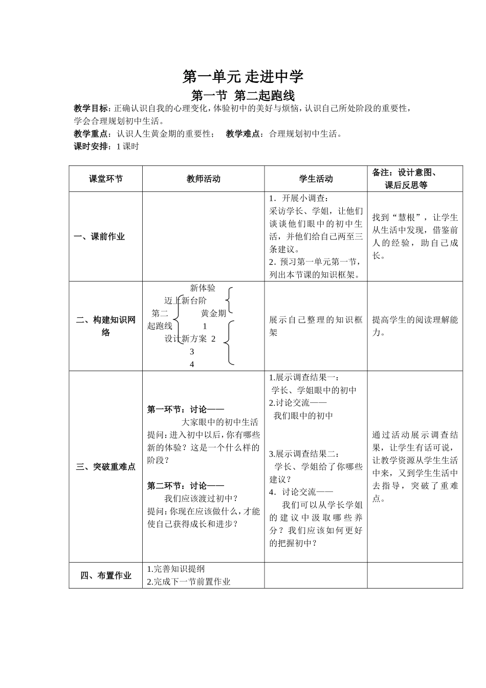 七年级上册-思品-第一单元-走进中学_第1页