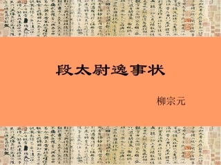 段太尉逸事状