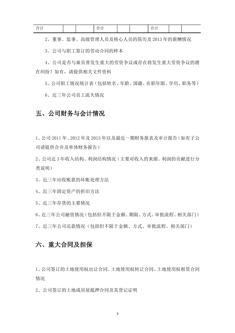 公司调研材料清单_第3页