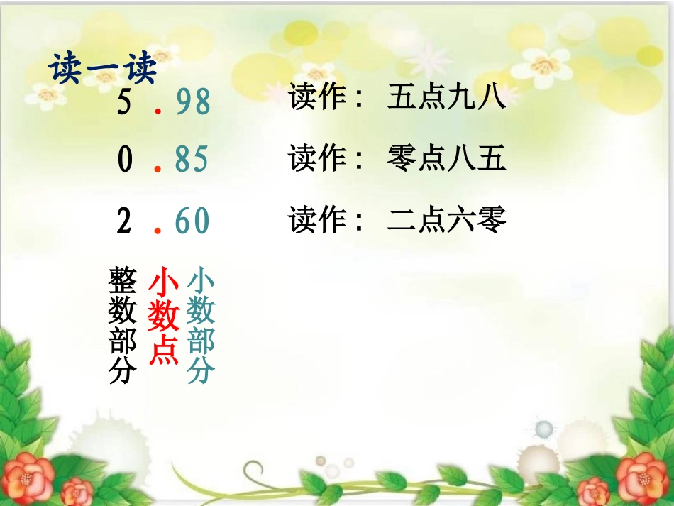 人教版三年级下册小数的初步认识--认识小数_第3页