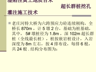 湿陷性黄土地质百米超长群桩挖孔灌注施工技术PPT