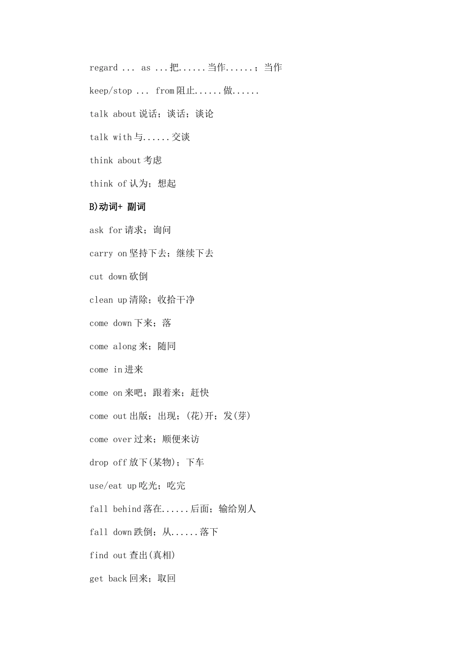 初中英语常见动词短语集中记_第2页