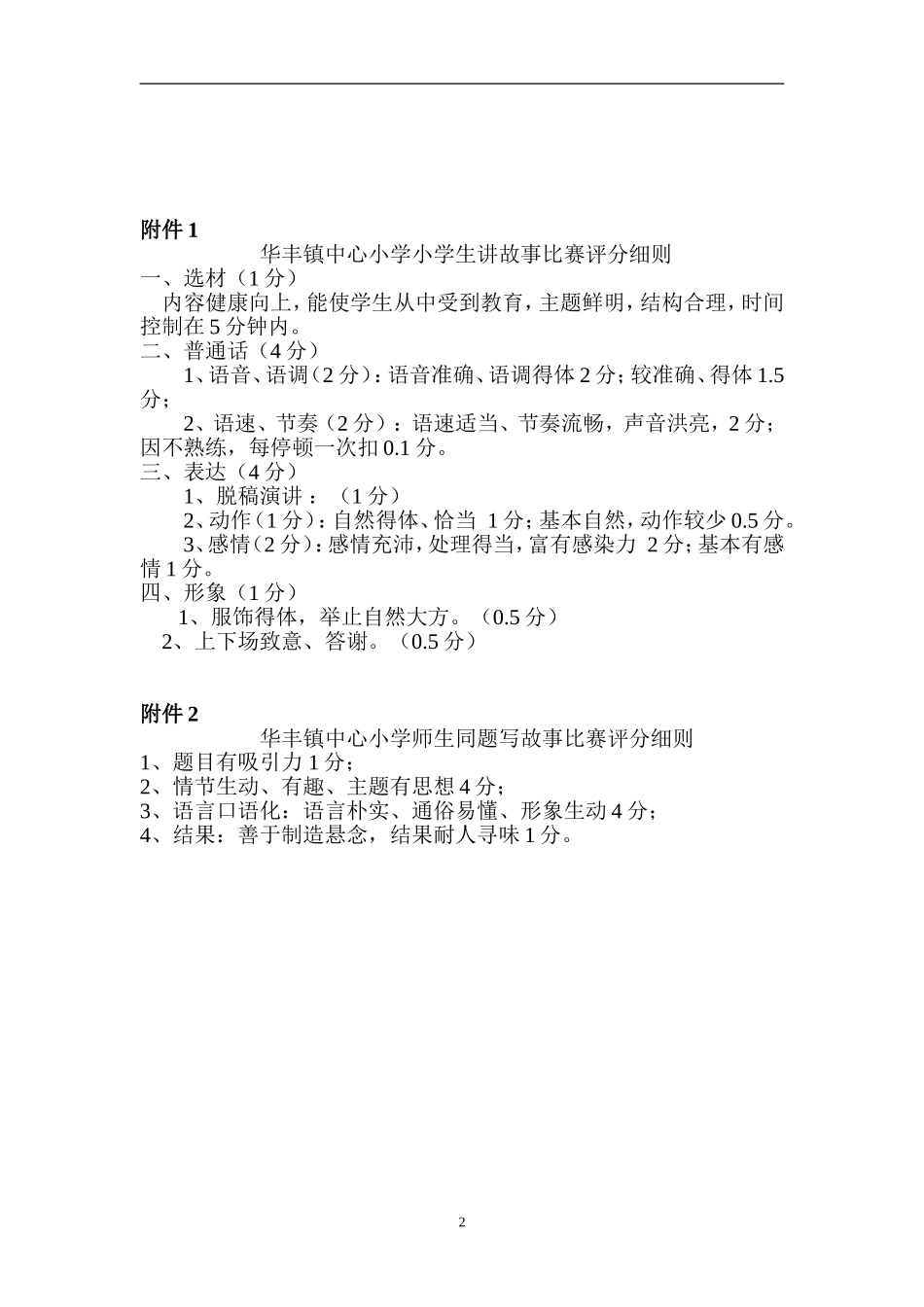 华丰镇中心小学故事力大赛方案_第2页