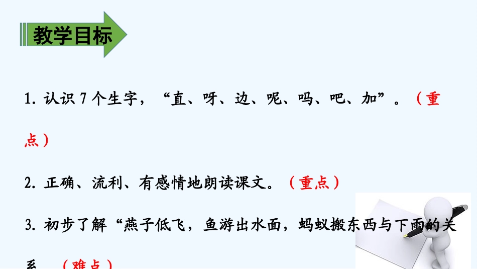 (部编)人教语文2011课标版一年级下册14、要下雨了-第一课时PPT_第2页