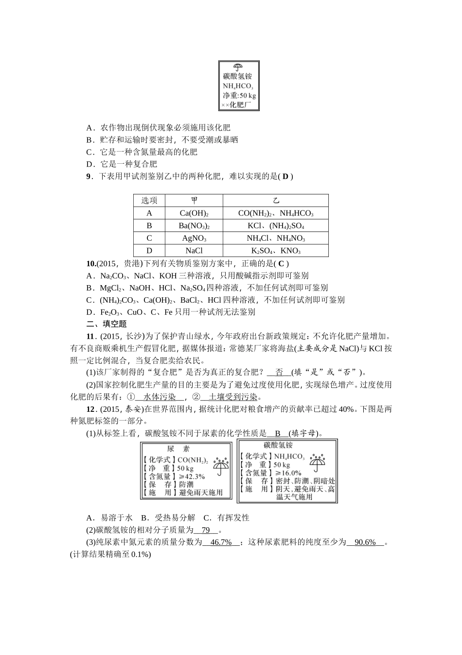 第21讲化学肥料_第2页