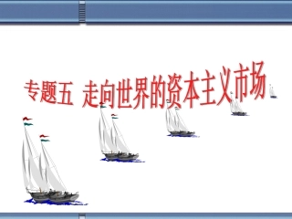 专题五、世界市场的现成