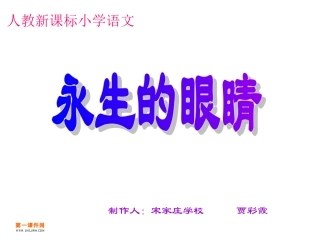 人教版四年级语文《永生的眼睛》PPT课件