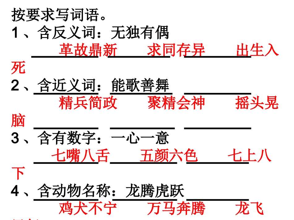 六年级语文总复习(词语)_第2页