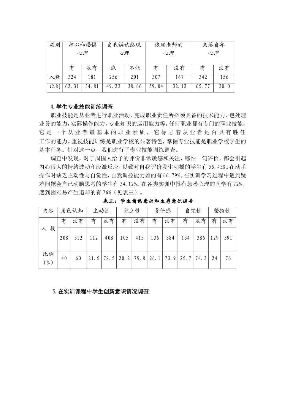 职高生自我意识与技能训练调查_第2页