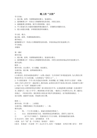 晚上的“太阳”