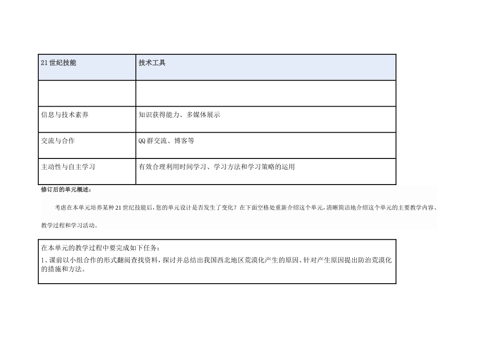 2013年远程培训intel未来教育项目地理模块三作业区域生态环境建设_第3页