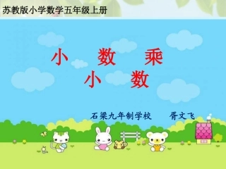 苏教版数学五年级上册《小数乘小数》课件