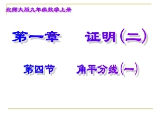 wode角平分线(一)演示文稿
