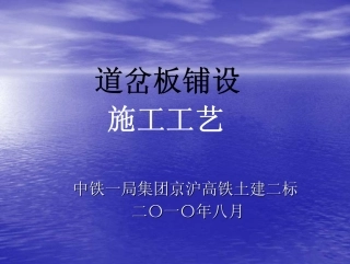 道岔板铺设施工工艺