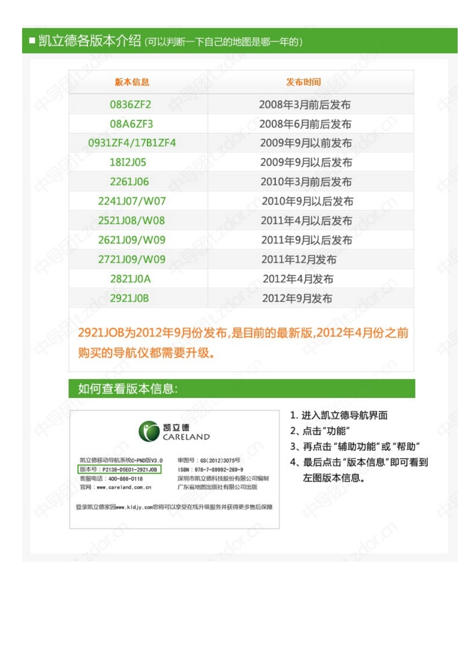 凯立德2012年最新2921J0B在线升级和初装官方验证正版-支持便携式、车载、智能手机、平板电脑等万能升级包_第2页