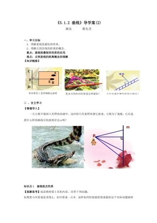 人教版七年级下5.2.1垂线