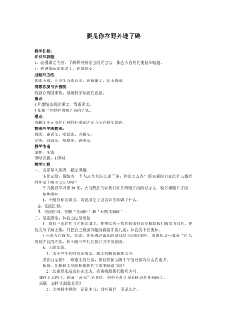 要是你在野外迷了路