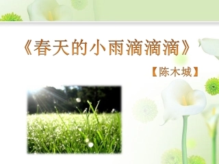 《春天的小雨滴滴滴》课件3