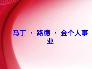 马丁·路德·金个人事业