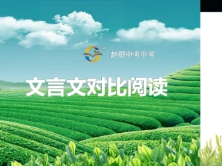 中考文言文对比阅读