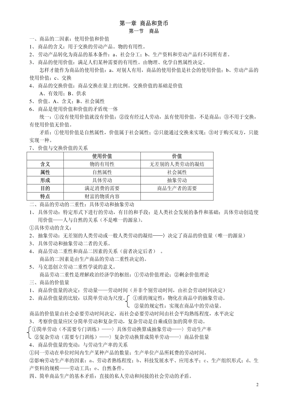 复旦大学本科讲义-政治经济学课堂讲义_第2页